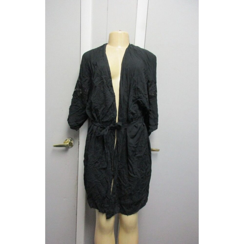 Adore Me Women's Desirae Robe Black Size Small New !!! - Picture 1 of 2